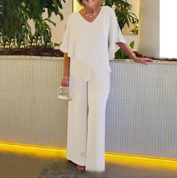 Martha | Ensemble de deux pièces avec pantalon à jambes larges