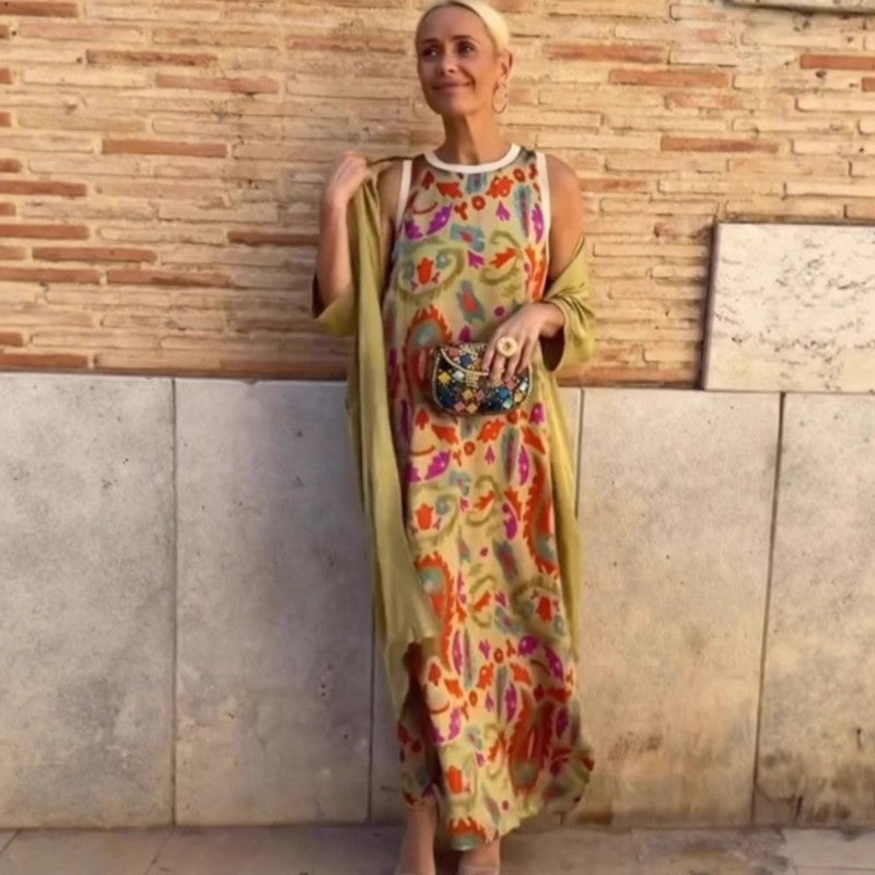 Martha | Robe fluide avec étole