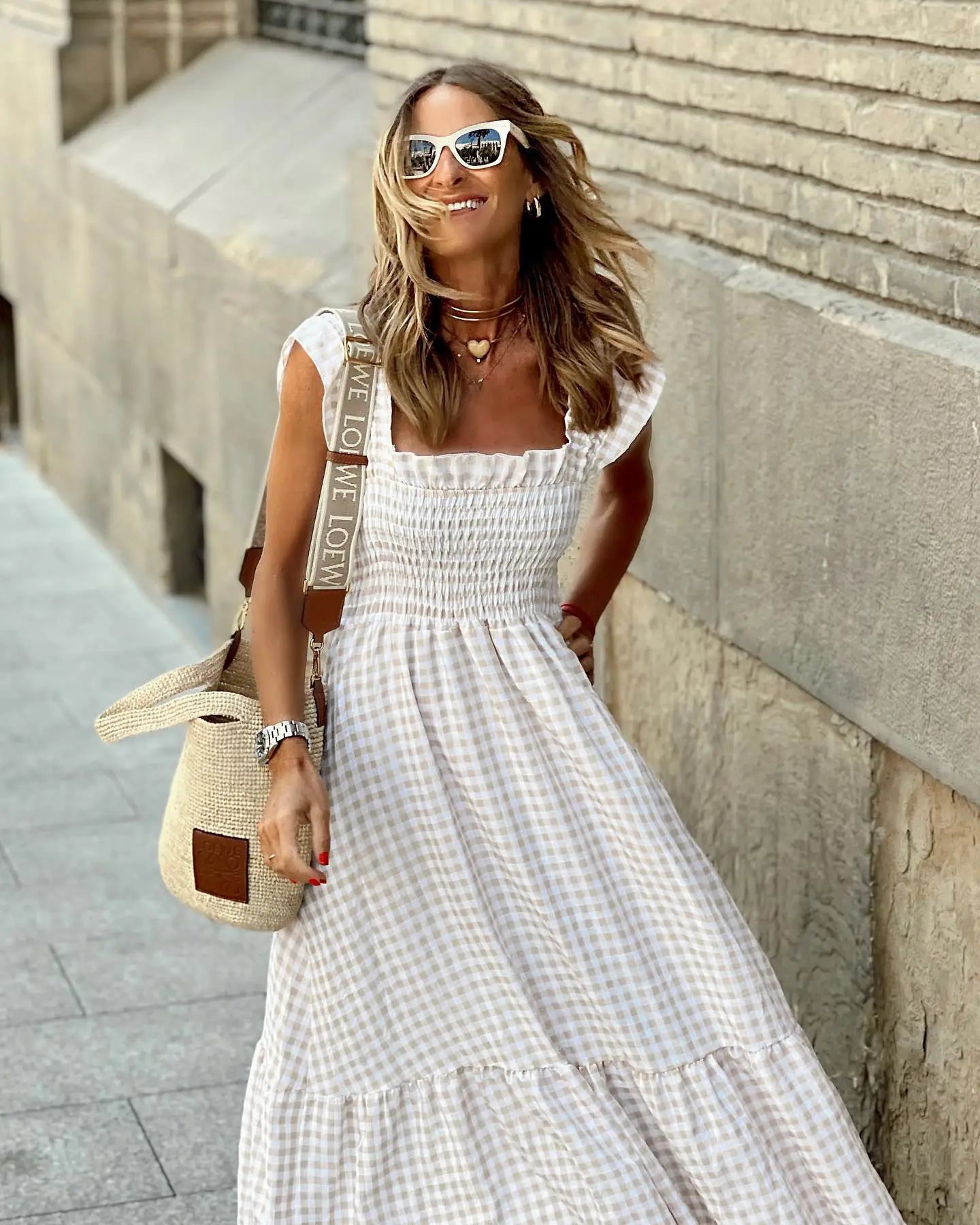FRANCESCA | Robe à carreaux avec coupe rétro pour une élégance instantanée et un confort quotidien