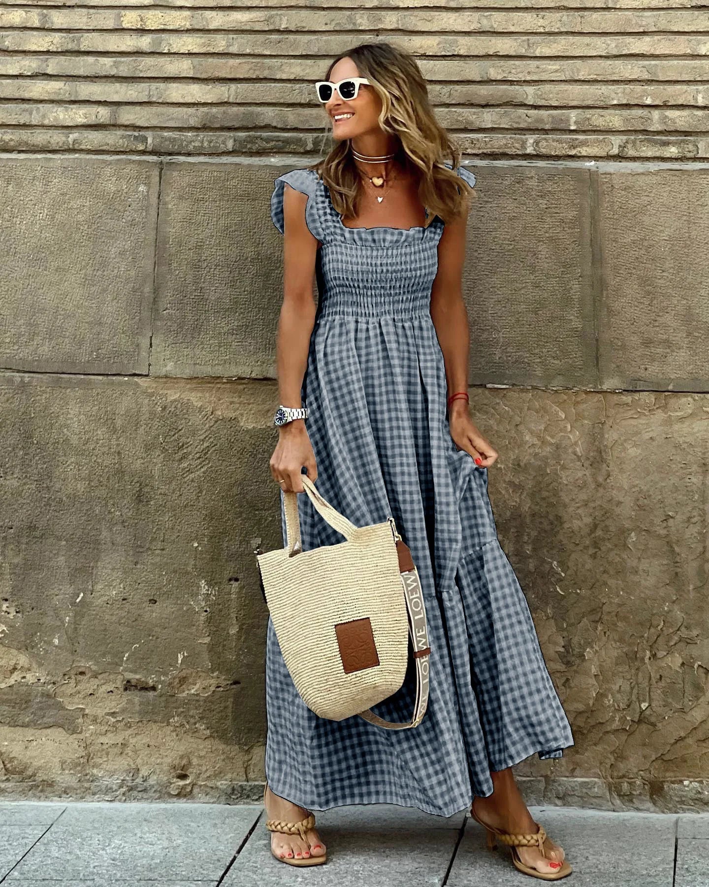 FRANCESCA | Robe à carreaux avec coupe rétro pour une élégance instantanée et un confort quotidien