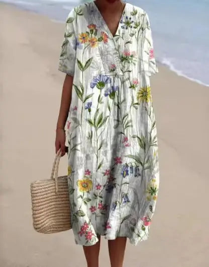 Robe imprimée brise d'été