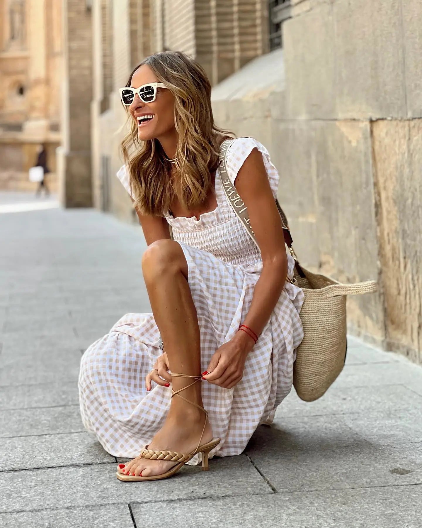 FRANCESCA | Robe à carreaux avec coupe rétro pour une élégance instantanée et un confort quotidien