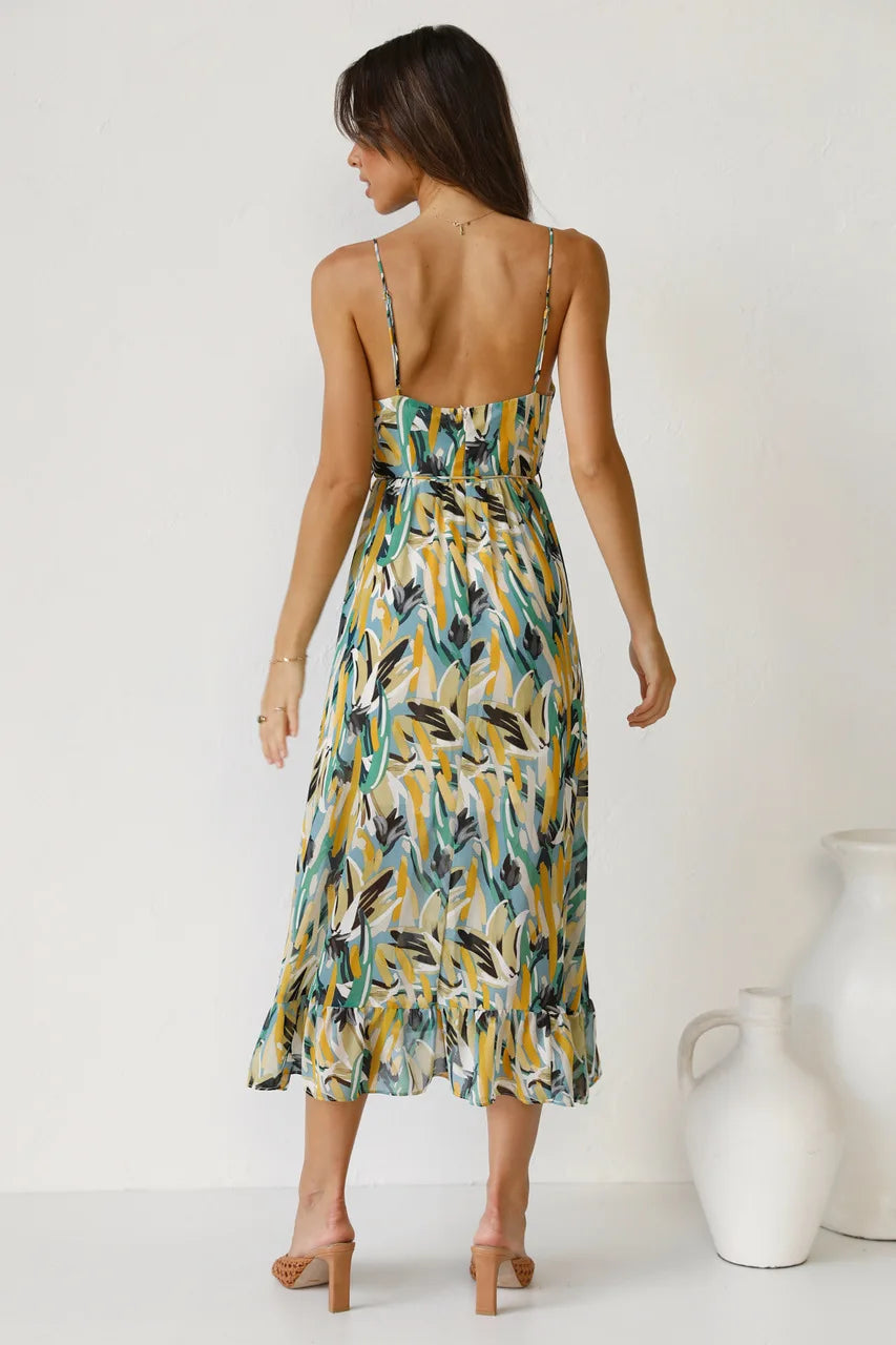 GABRIELLA | Robe d'été imprimée avec confort frais et style ensoleillé pour des journées libres