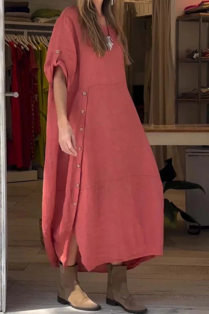 SELENA | Robe Décontractée Élégante avec Boutons