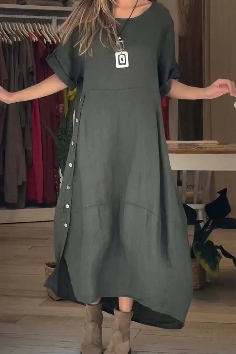 SELENA | Robe Décontractée Élégante avec Boutons