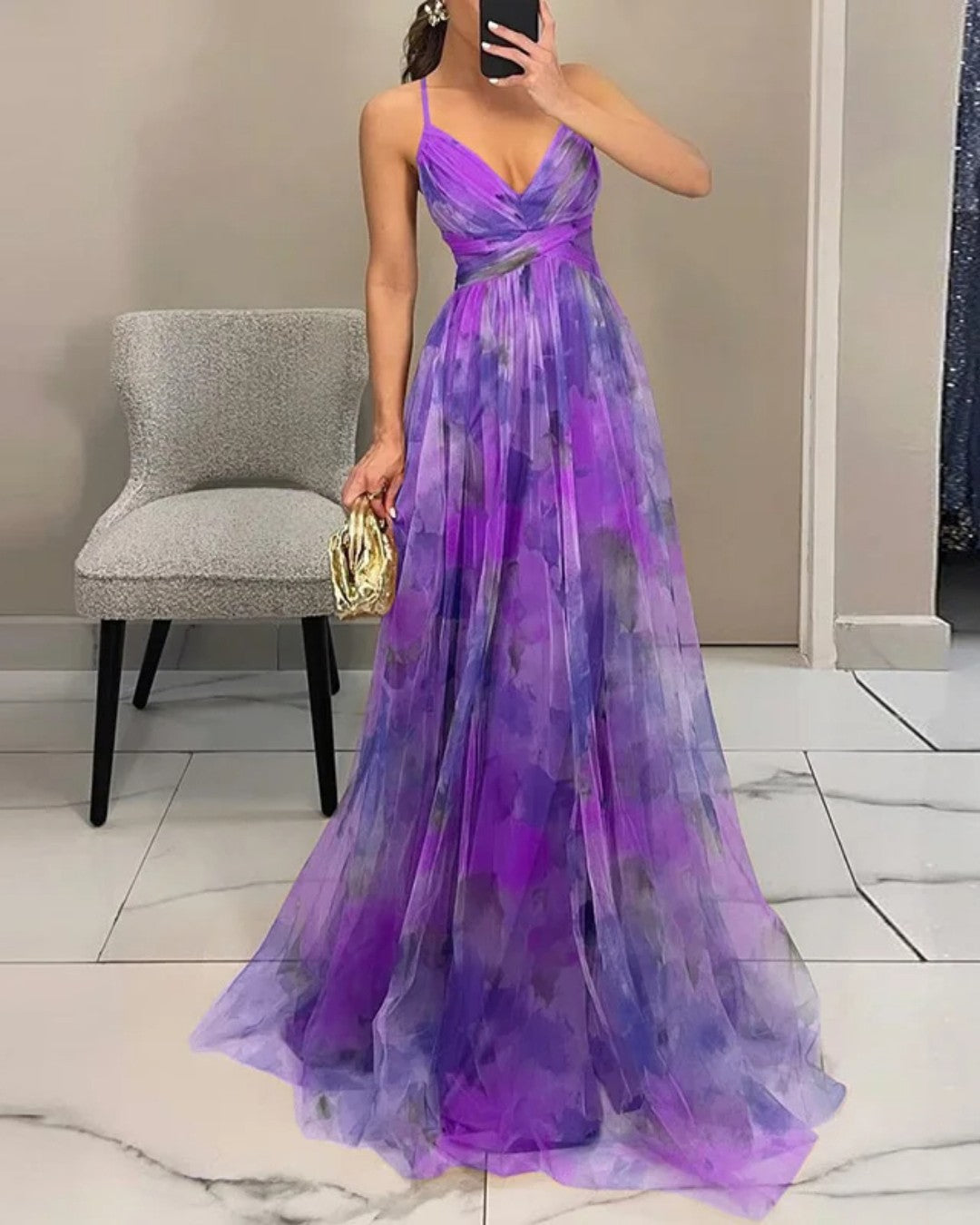 Giselle - robe longue avec imprimé floral