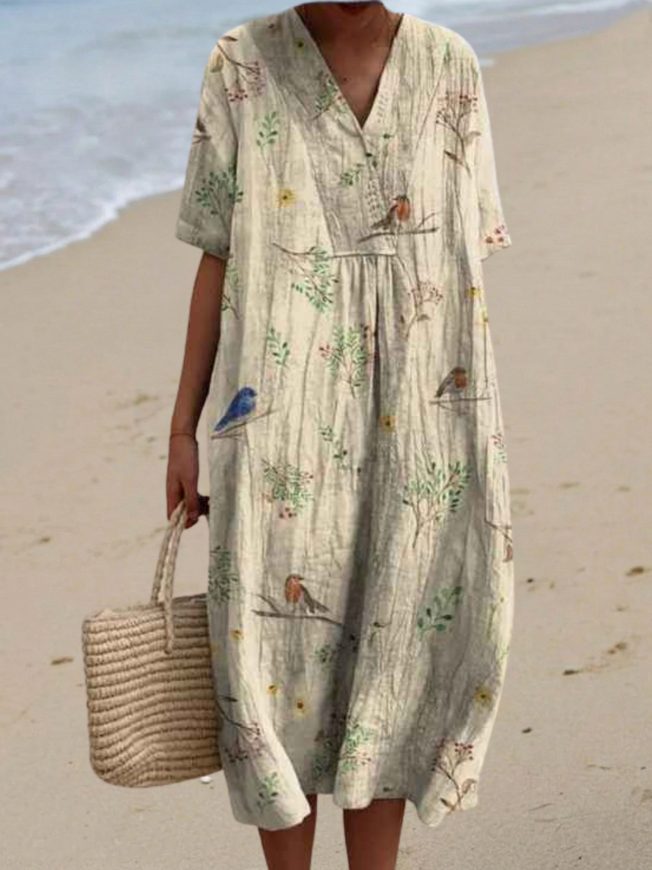 Robe imprimée brise d'été