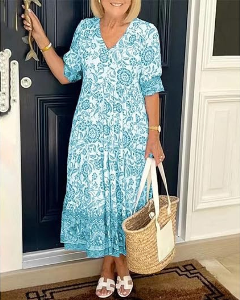 GIULIA | Robe Florale Élégante avec Confort Quotidien pour Toutes les Occasions