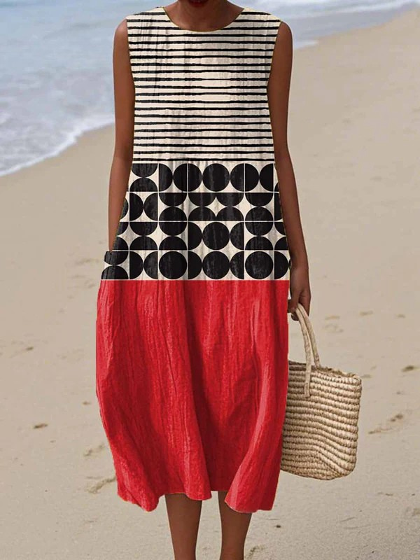 Jane™ | Robe midi colorblock