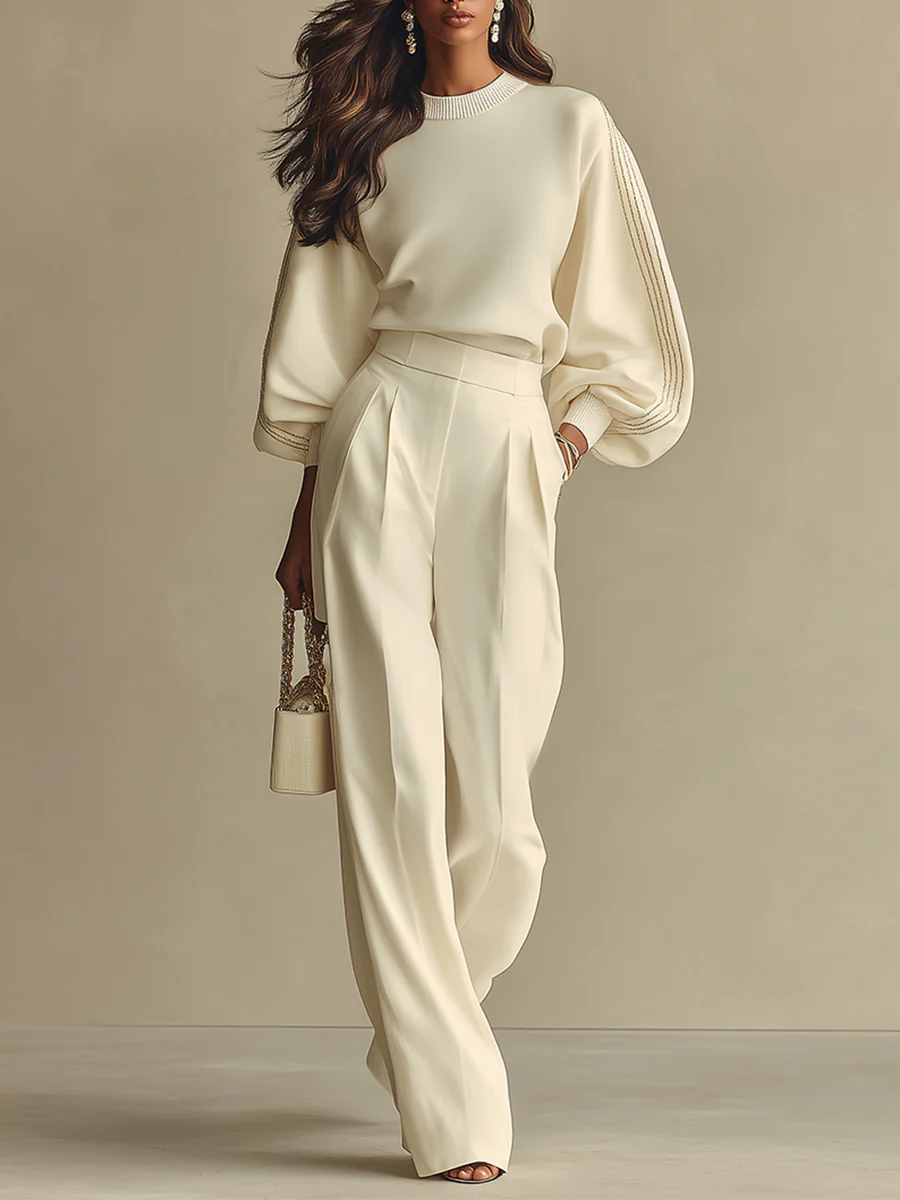 Selena – ensemble à rayures avec pantalon large