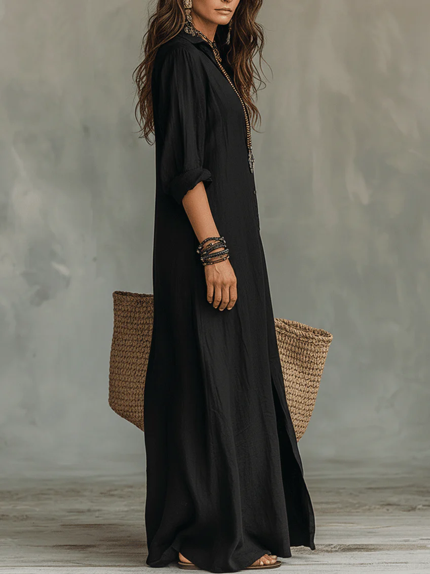 WILLOW | Robe Maxi Éffortless Silhouette Flatteuse Polyvalente Pour le Quotidien