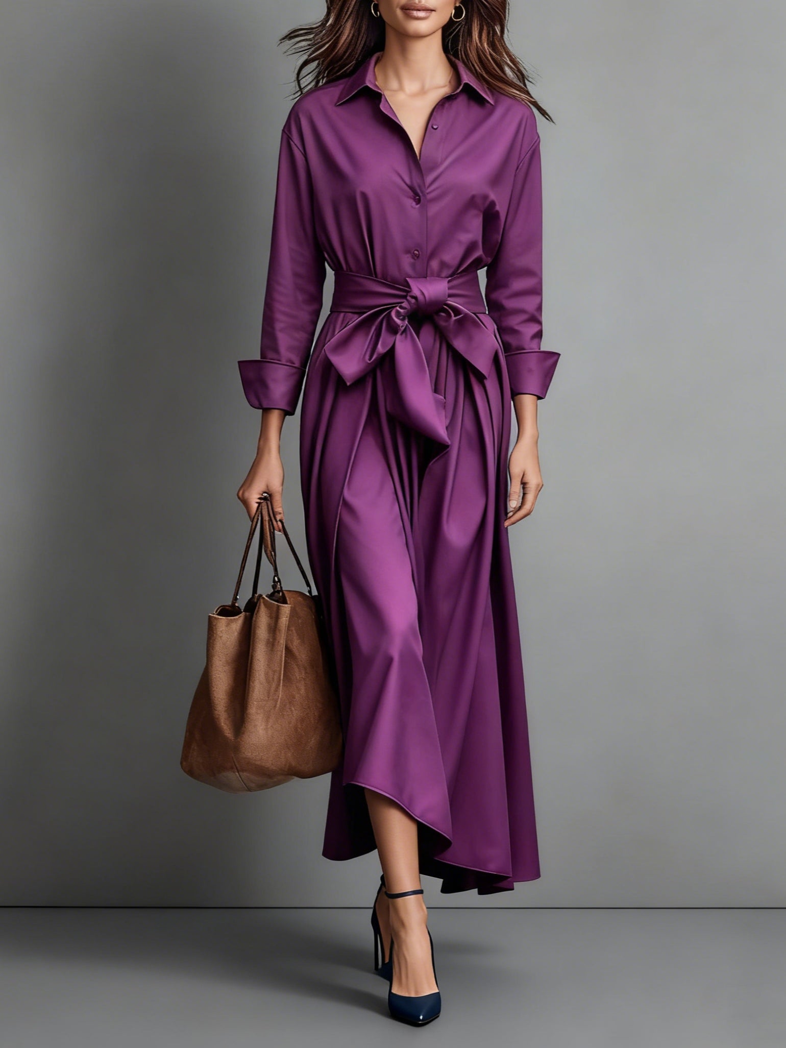 Marise | Robe Maxi Élégante avec Détail Nœud