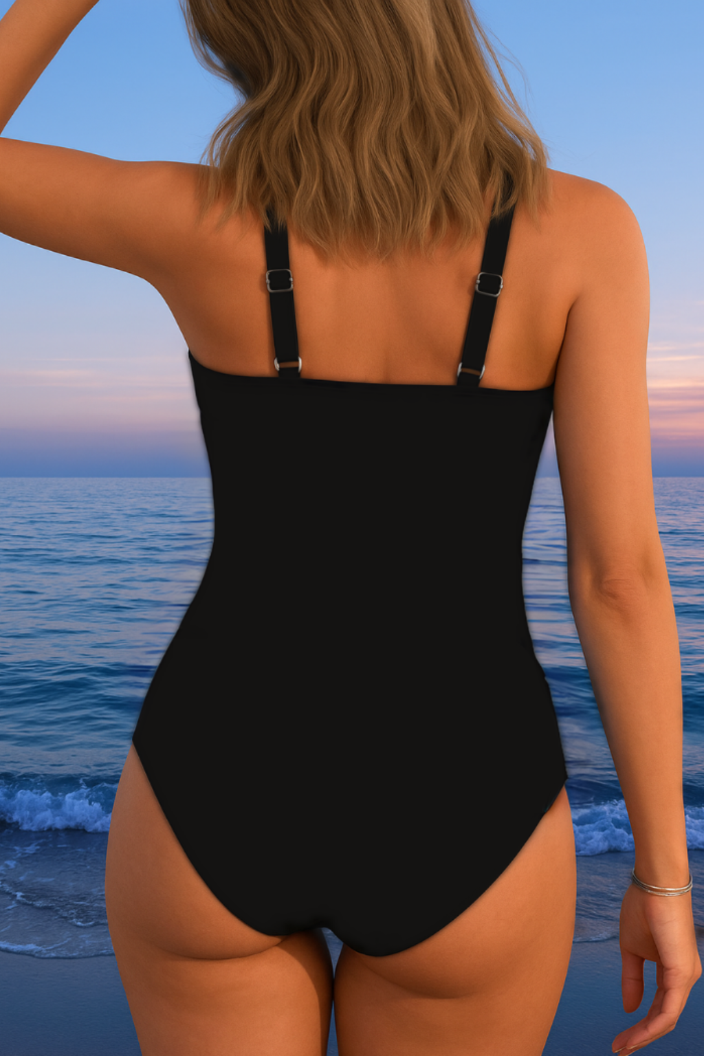 Mercedes™ | Maillot de bain de luxe à encolure croisée et imprimé multicolore