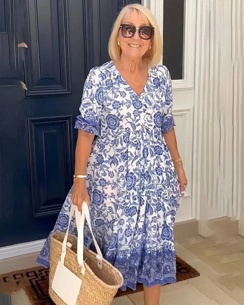 GIULIA | Robe Florale Élégante avec Confort Quotidien pour Toutes les Occasions