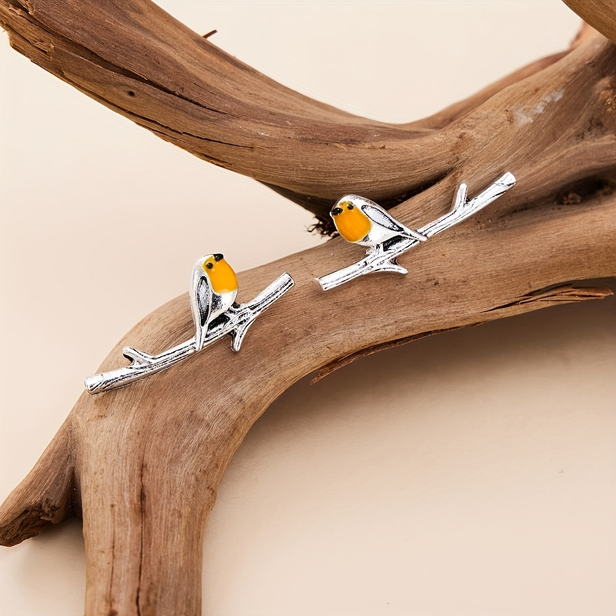 Rouge-gorge™ | Boucles d'Oreilles Oiseau Cartoon