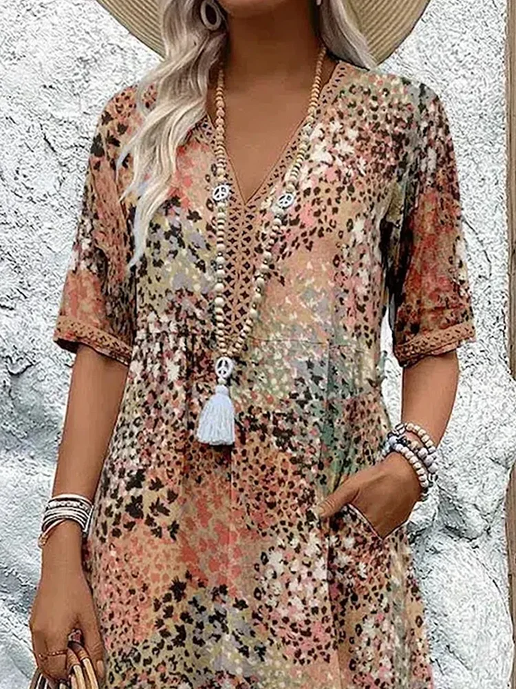 CALLIE | Robe Midi Vibrante Ajustement Flatteur Style Effortless