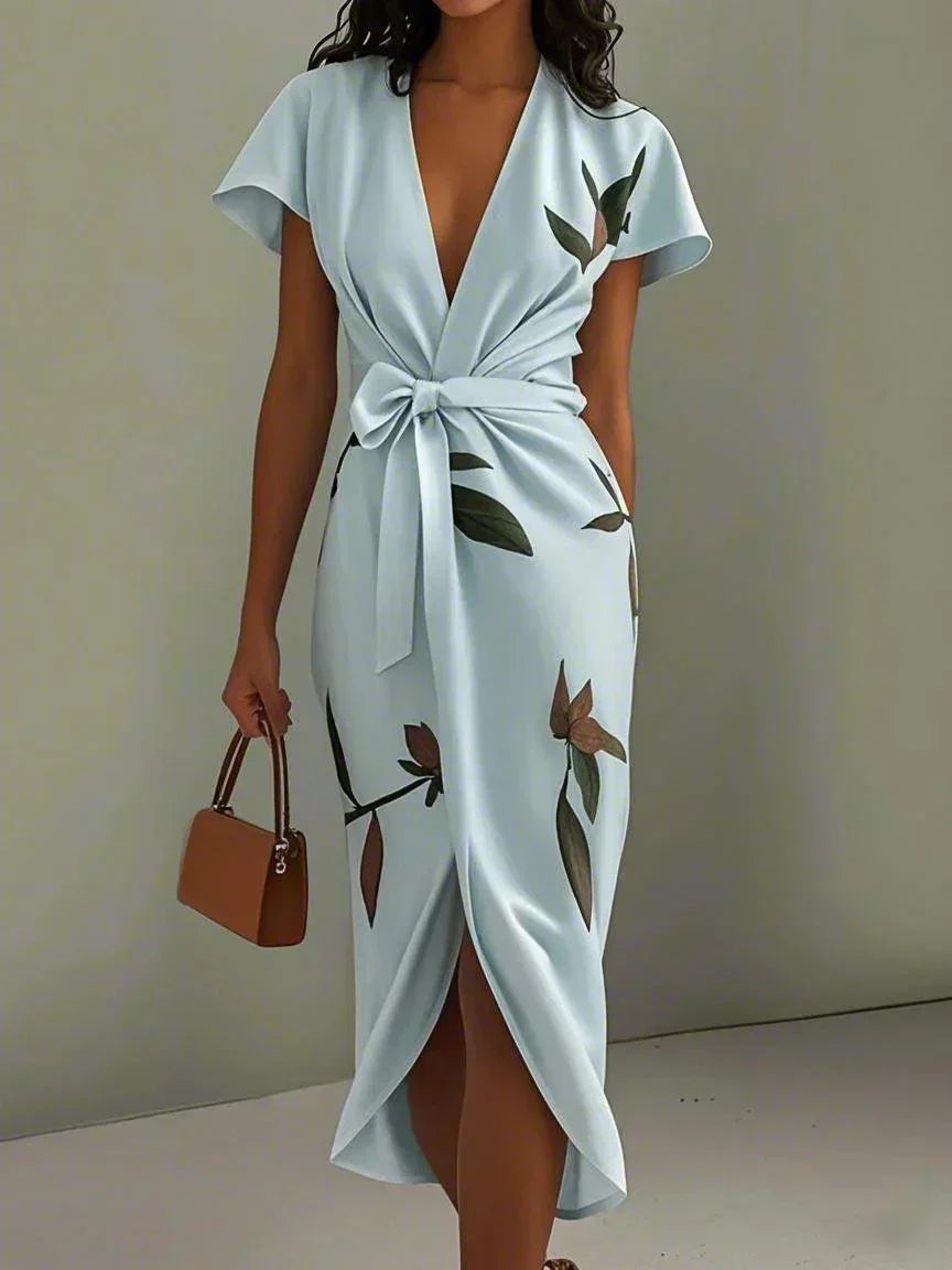 Elin | Robe portefeuille élégante à imprimé floral