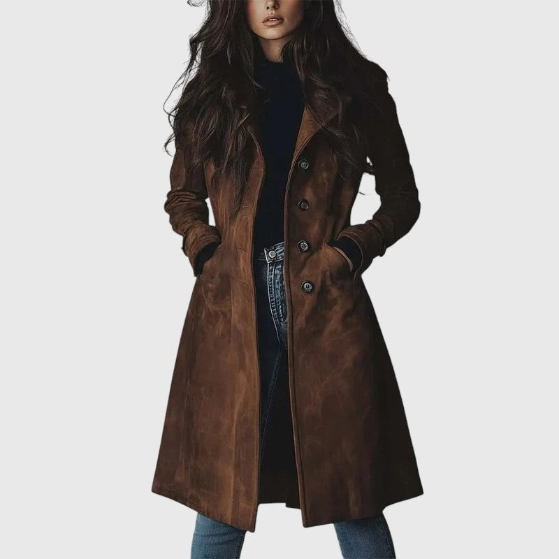 Julia™ – Manteau long en suédine