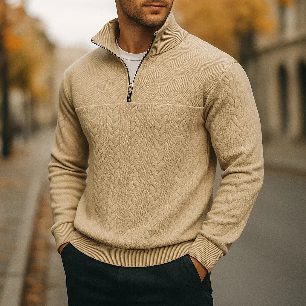 Maël™ | Sweat-shirt premium à col zippé
