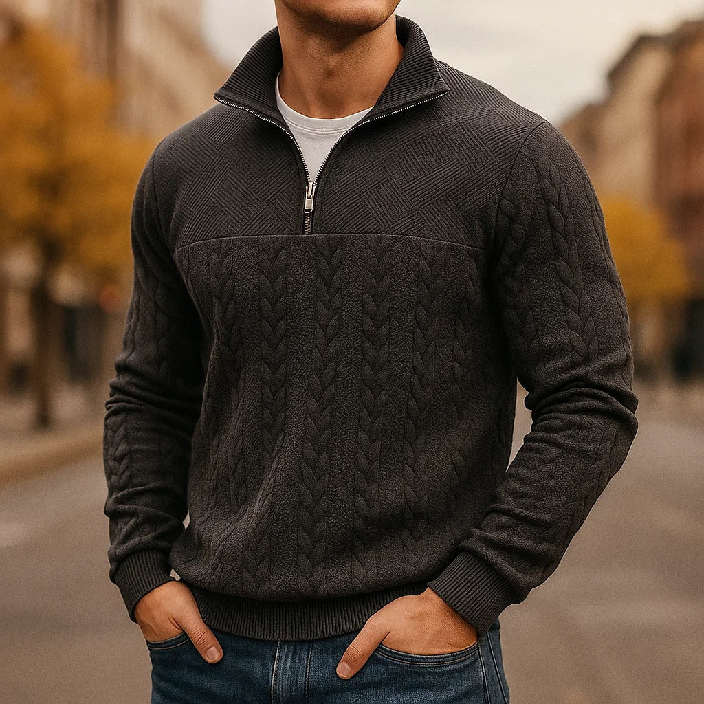 Maël™ | Sweat-shirt premium à col zippé