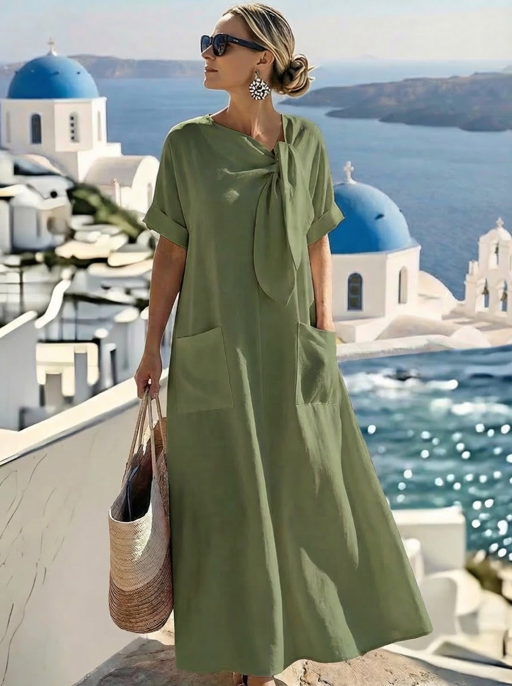 Fleur™ Robe Élégante avec Poches