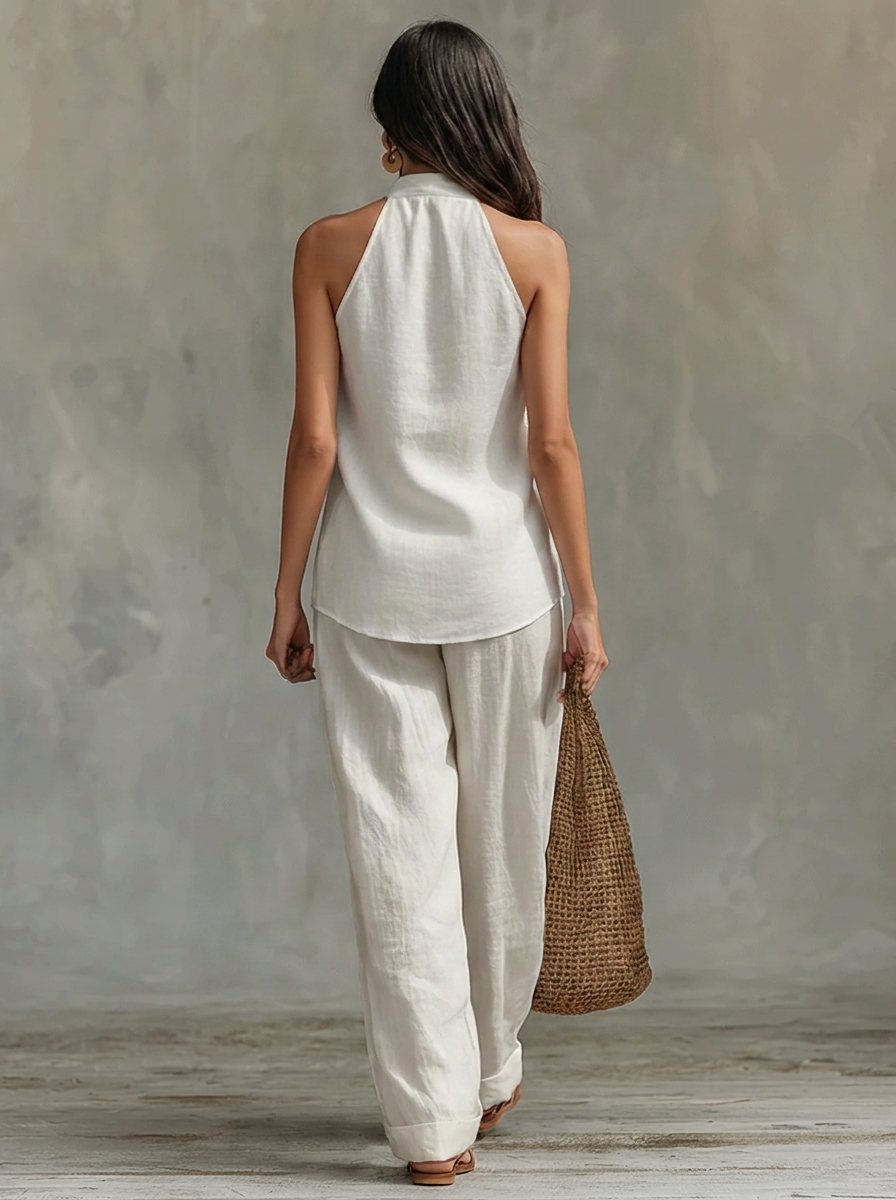 Zoë || Ensemble sans manches avec pantalon ample