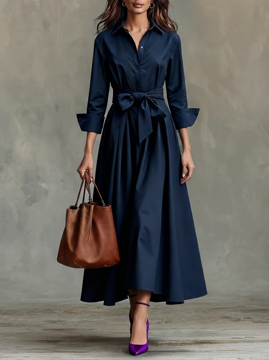 Marise | Robe Maxi Élégante avec Détail Nœud
