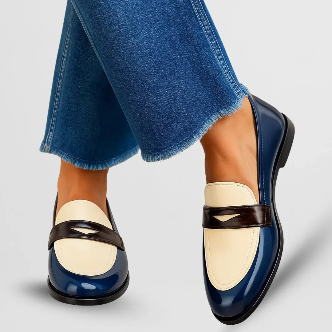Amalia - Mocassins élégants avec un design bicolore