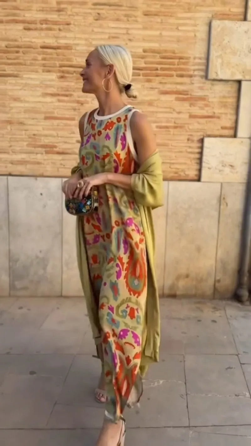 Martha | Robe fluide avec étole