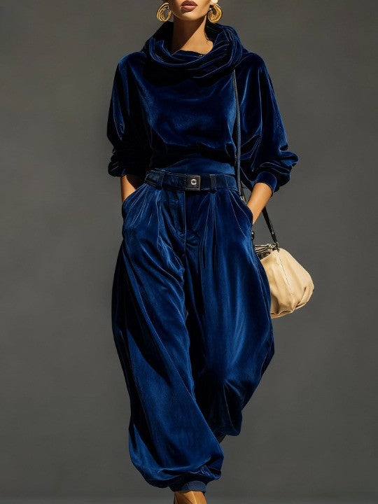 Solenne – ensemble en velours loose