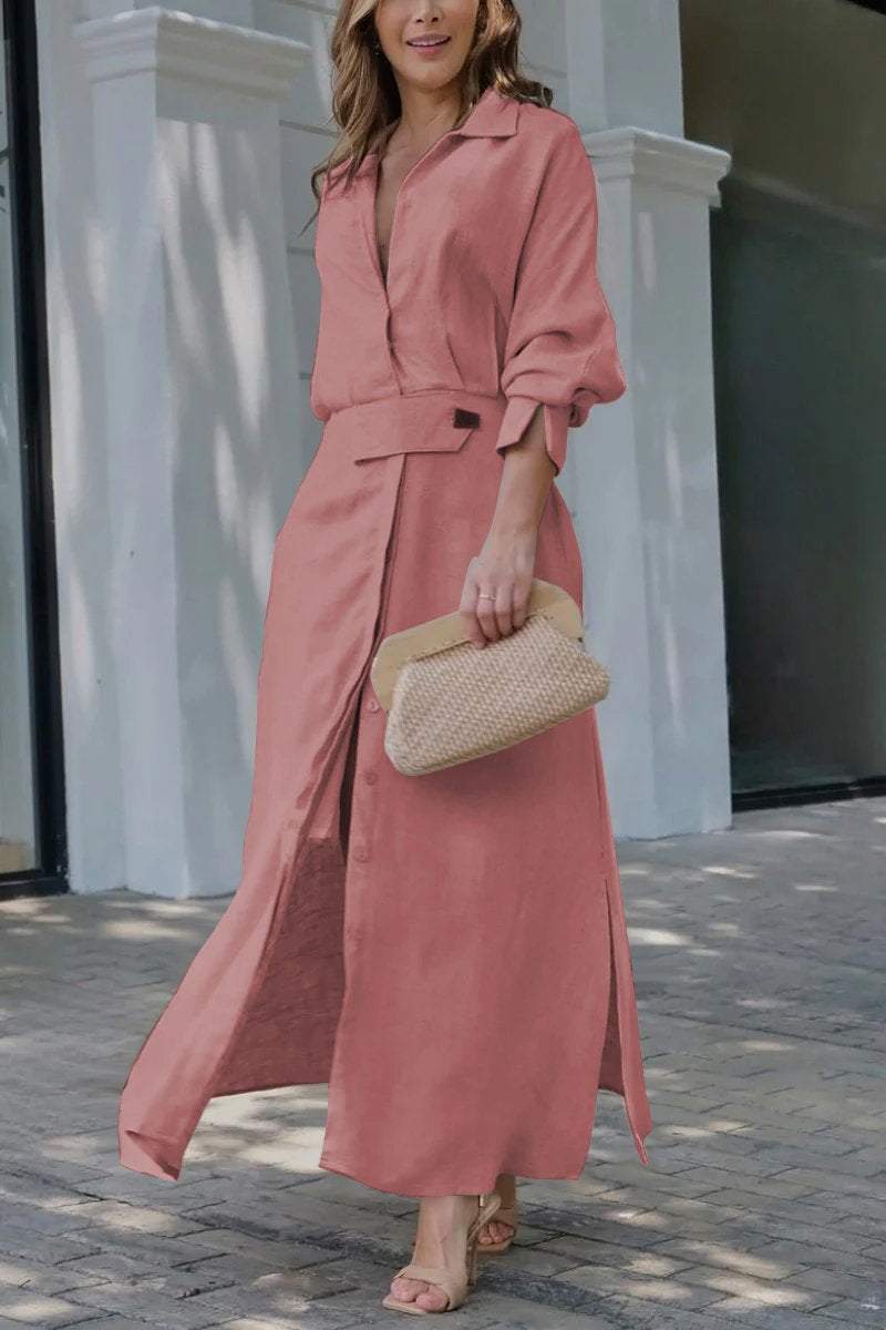 ELISABETTA | Robe Maxidress Élégante avec Décolleté en V et Coupe Fluide pour un Été Chic