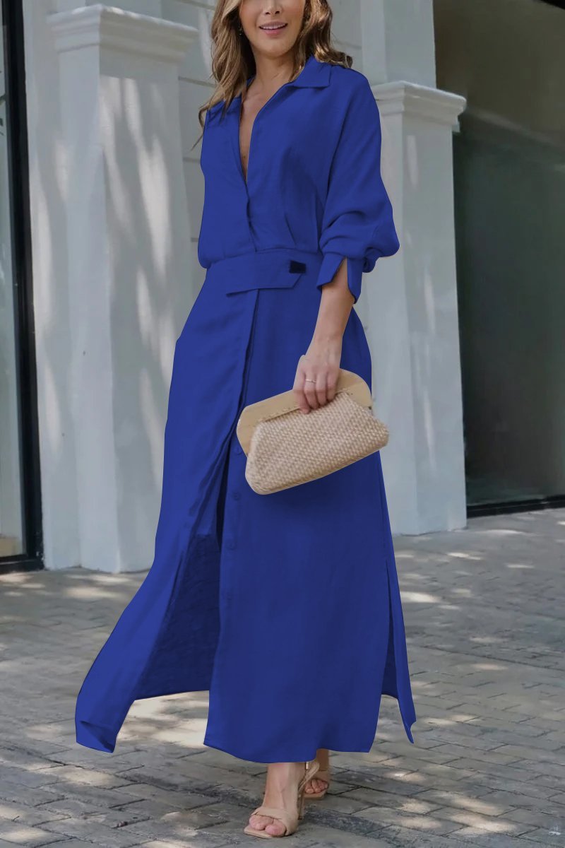 ELISABETTA | Robe Maxidress Élégante avec Décolleté en V et Coupe Fluide pour un Été Chic