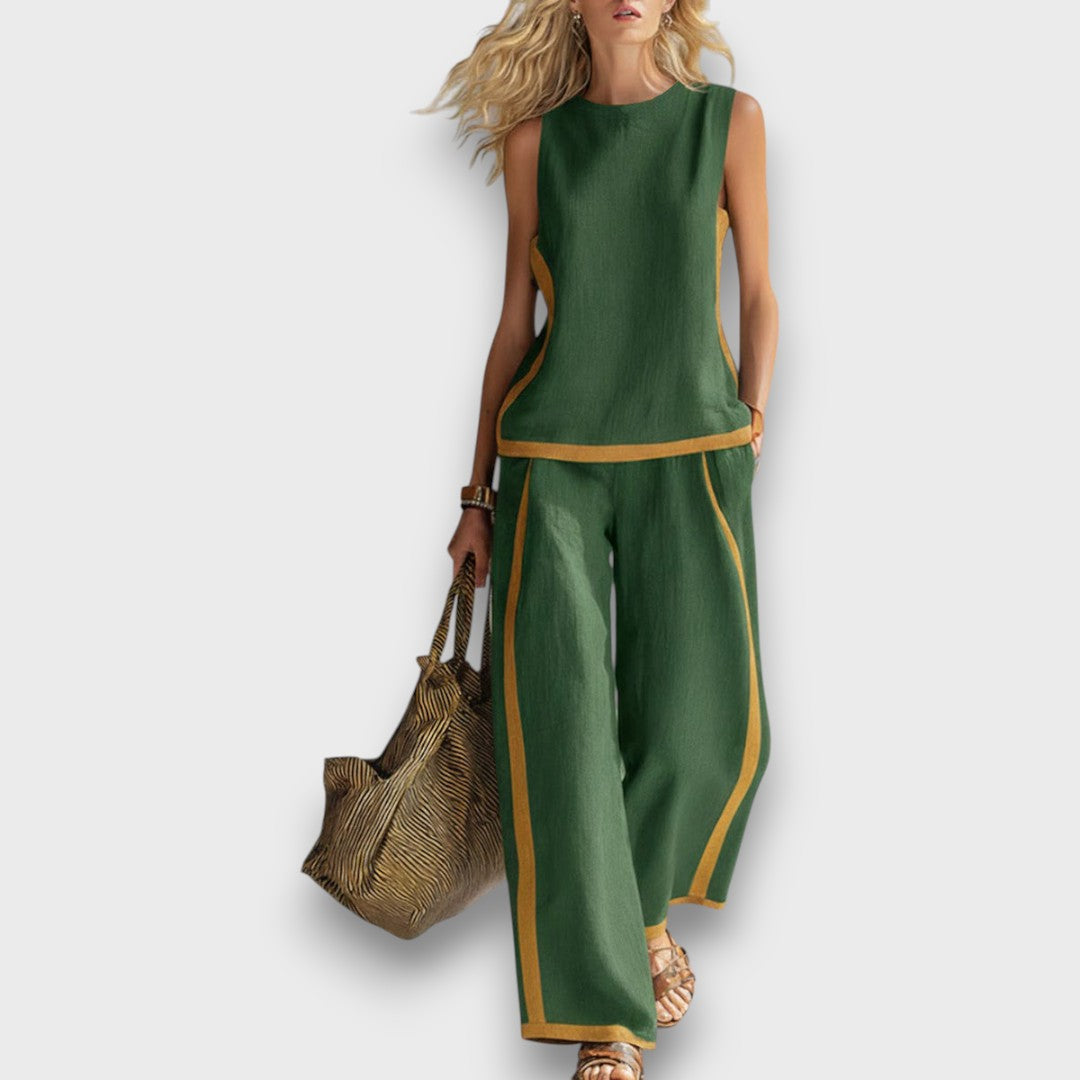 AURENE | ENSEMBLE EN LIN DE DEUX PIÈCES