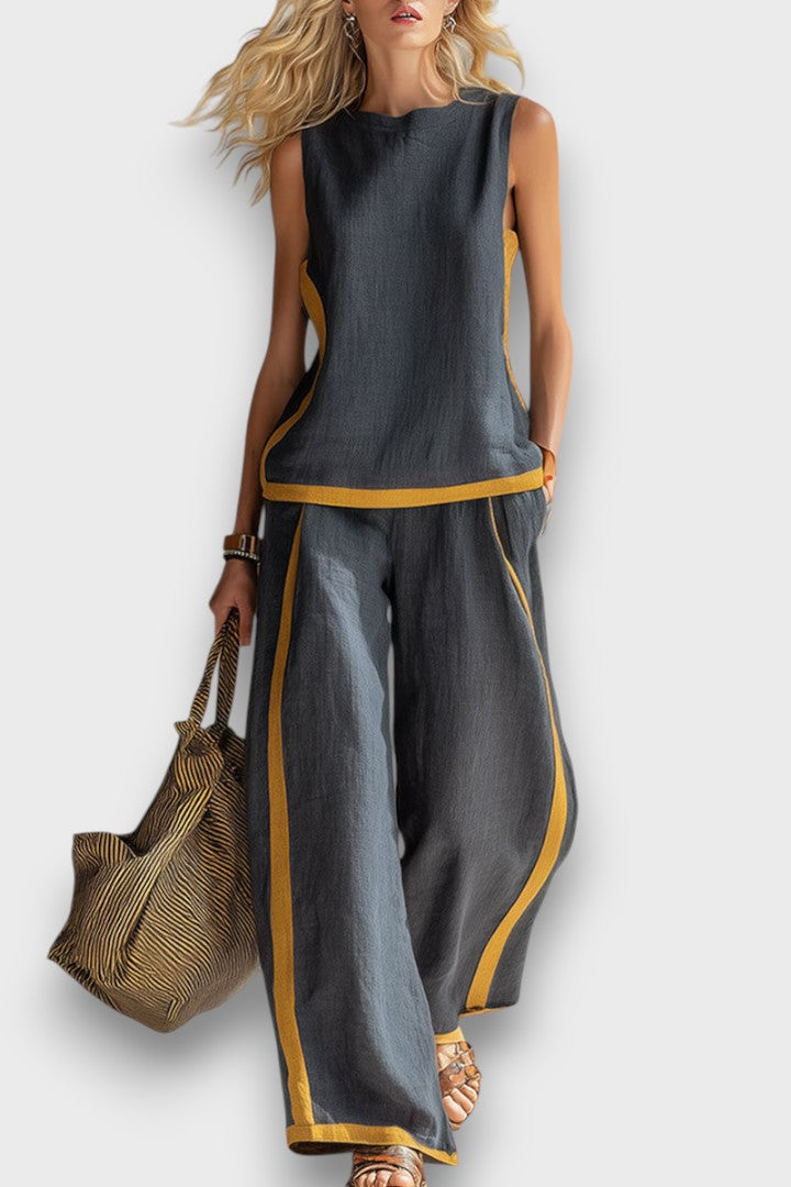 AURENE | ENSEMBLE EN LIN DE DEUX PIÈCES