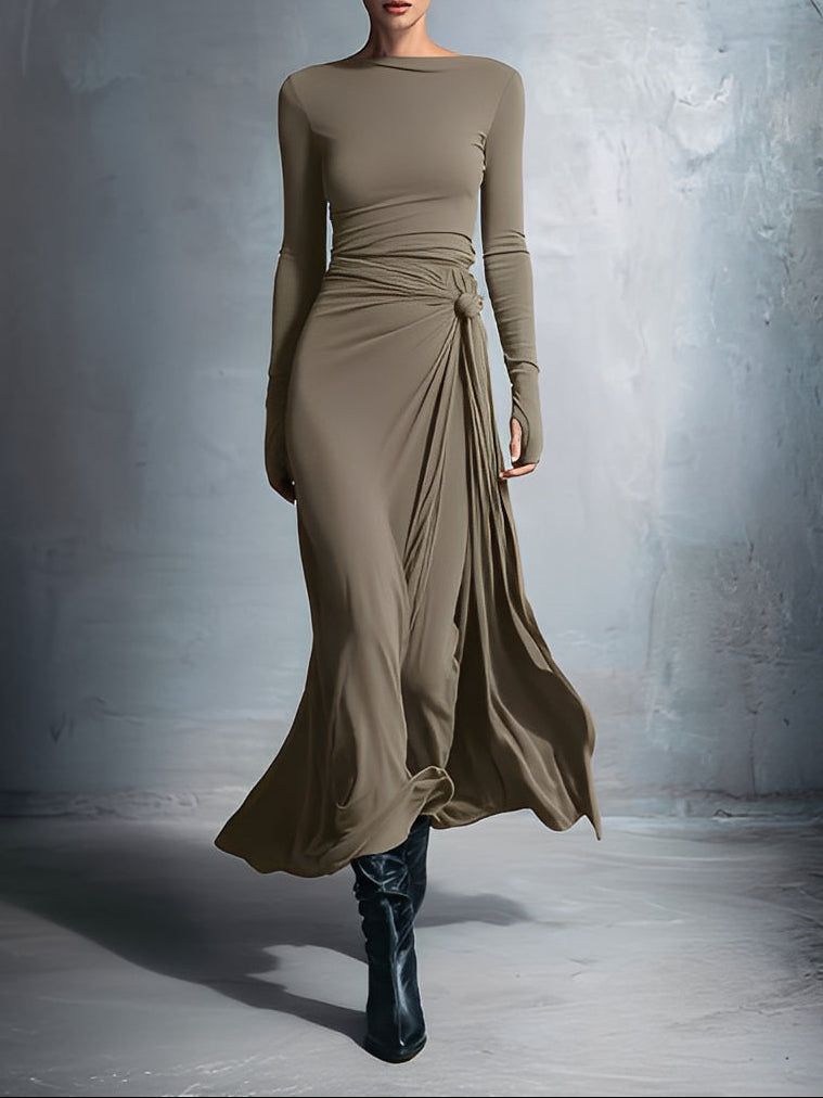 Nyama™ | Robe maxi avec nœud latéral