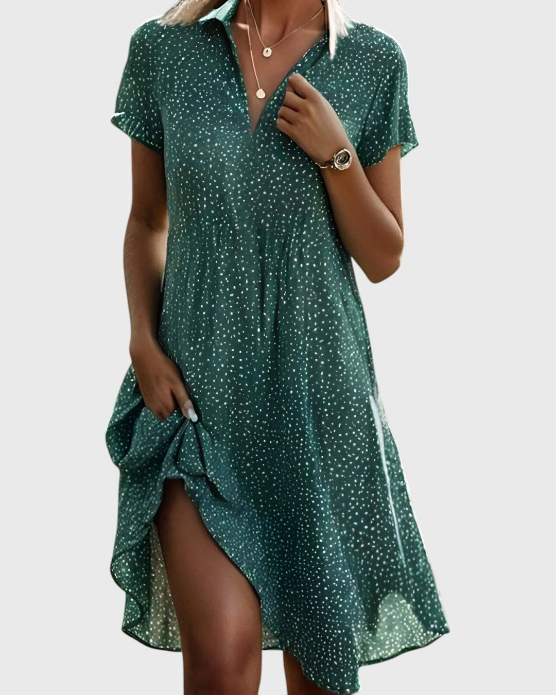 VITTORIA | Robe Midi Raffinée et Fluide pour un Style Libre et Confiant