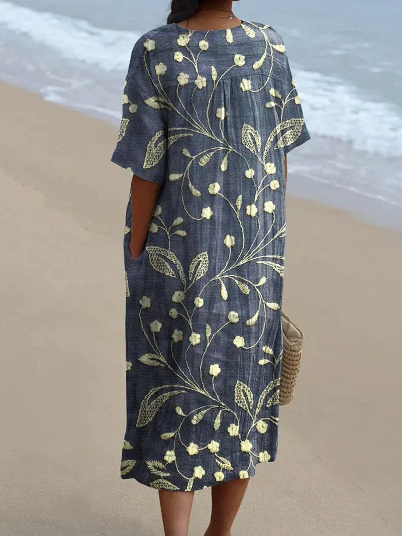 Robe imprimée brise d'été