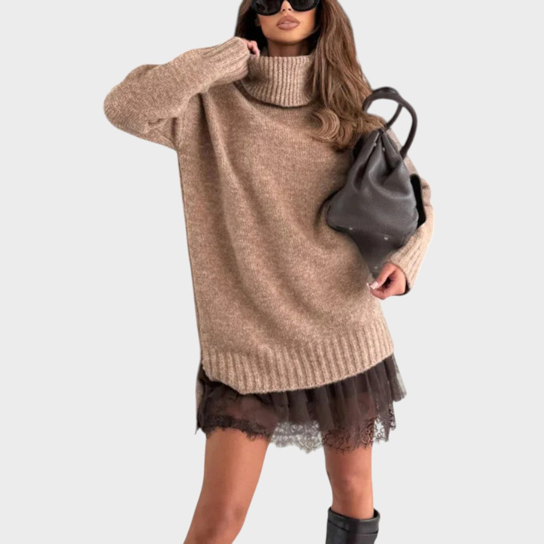Pull Beige et Robe Marron / S