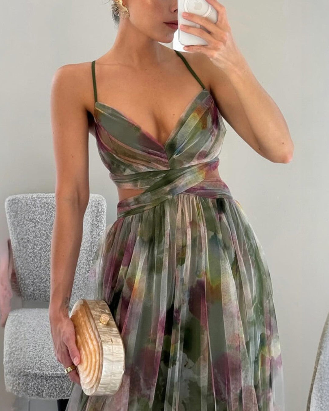 Giselle - robe longue avec imprimé floral