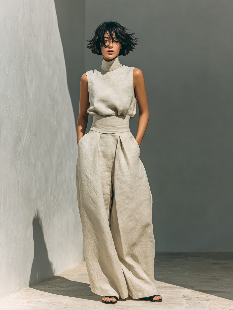 MARIA | ENSEMBLE MINIMALISTE EN LIN