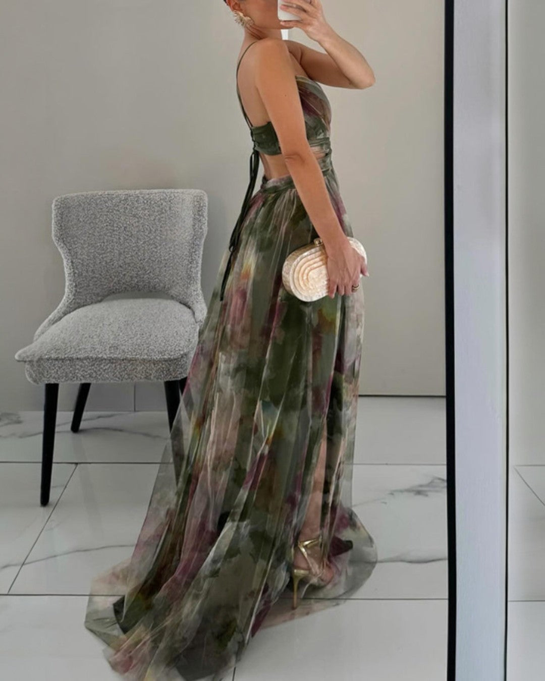 Giselle - robe longue avec imprimé floral