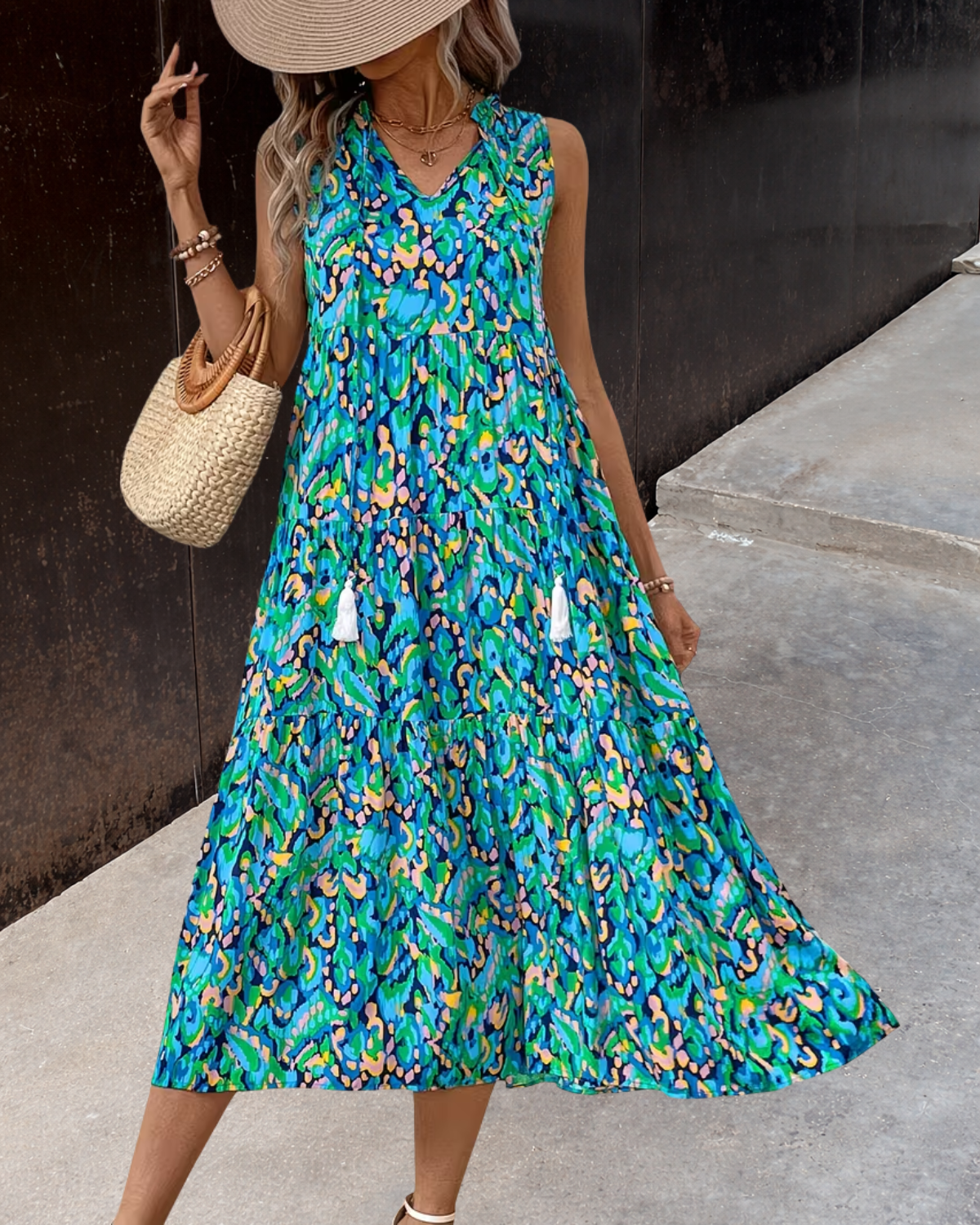 IRENE™ | Robe bohème à pompons