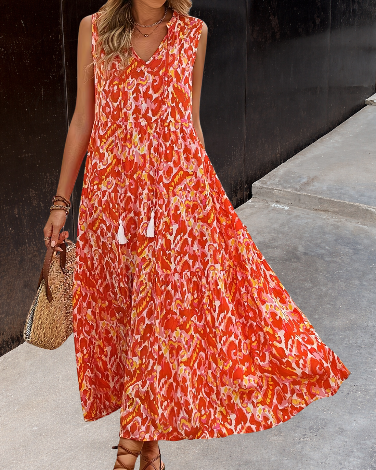 IRENE™ | Robe bohème à pompons