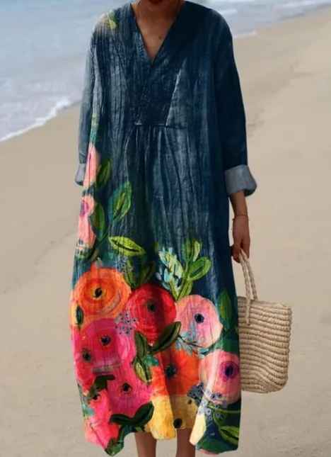 Robe imprimée brise d'été