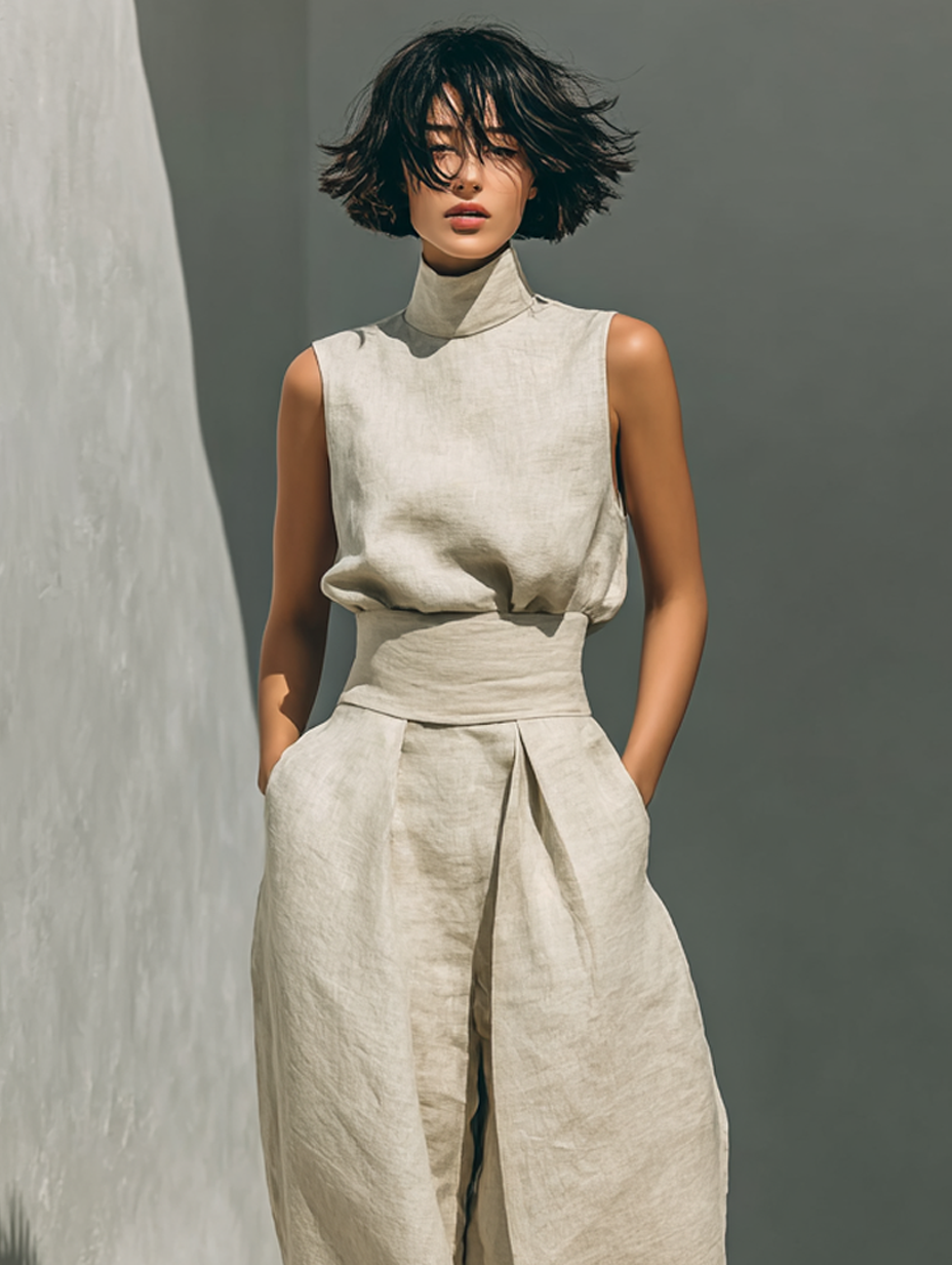 MARIA | ENSEMBLE MINIMALISTE EN LIN