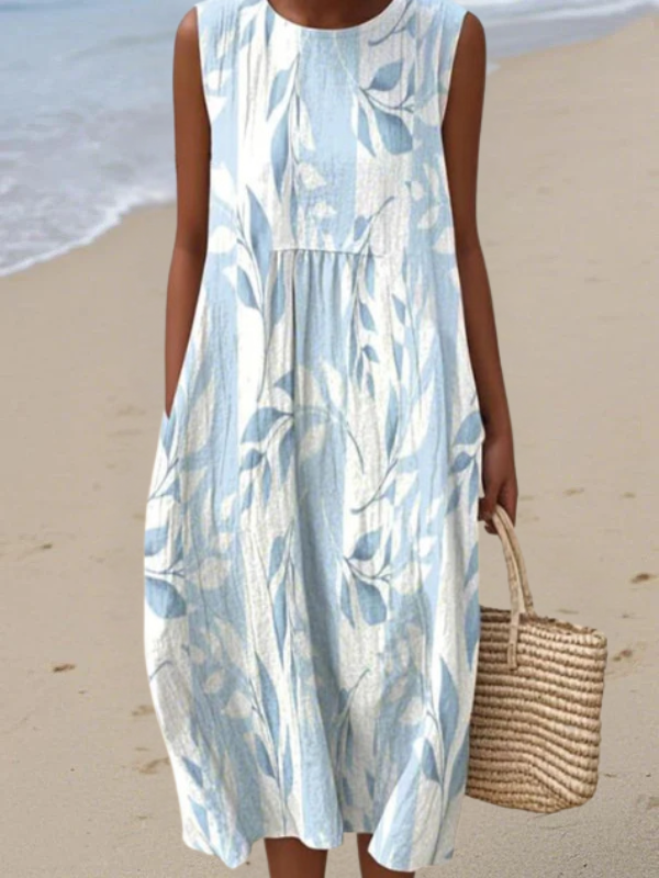 Joy™ Robe Midi à Motif Feuillu