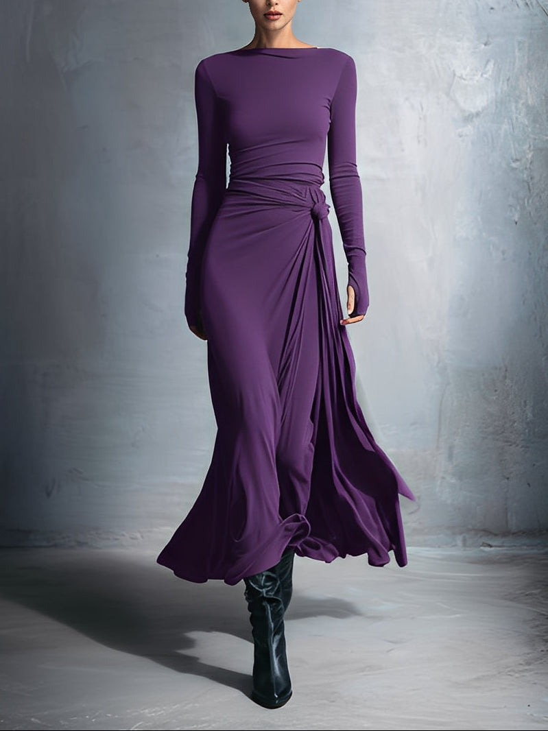 Nyama™ | Robe maxi avec nœud latéral