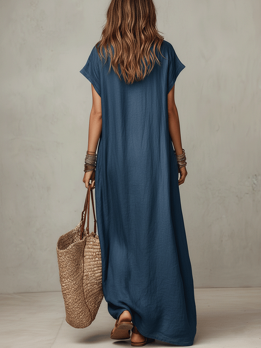 Robe maxi bohème à chute fluide sans effort