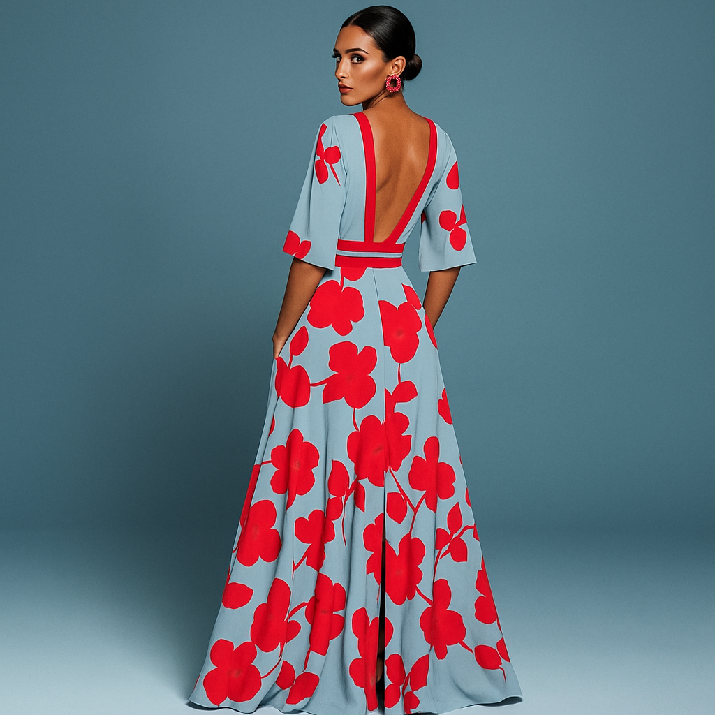 Mila™ | Robe maxi fluide à col en V