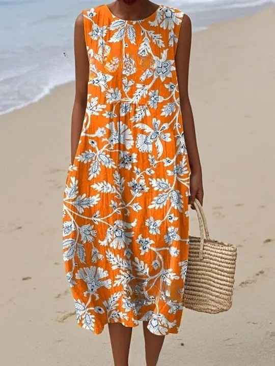 Robe imprimée brise d'été